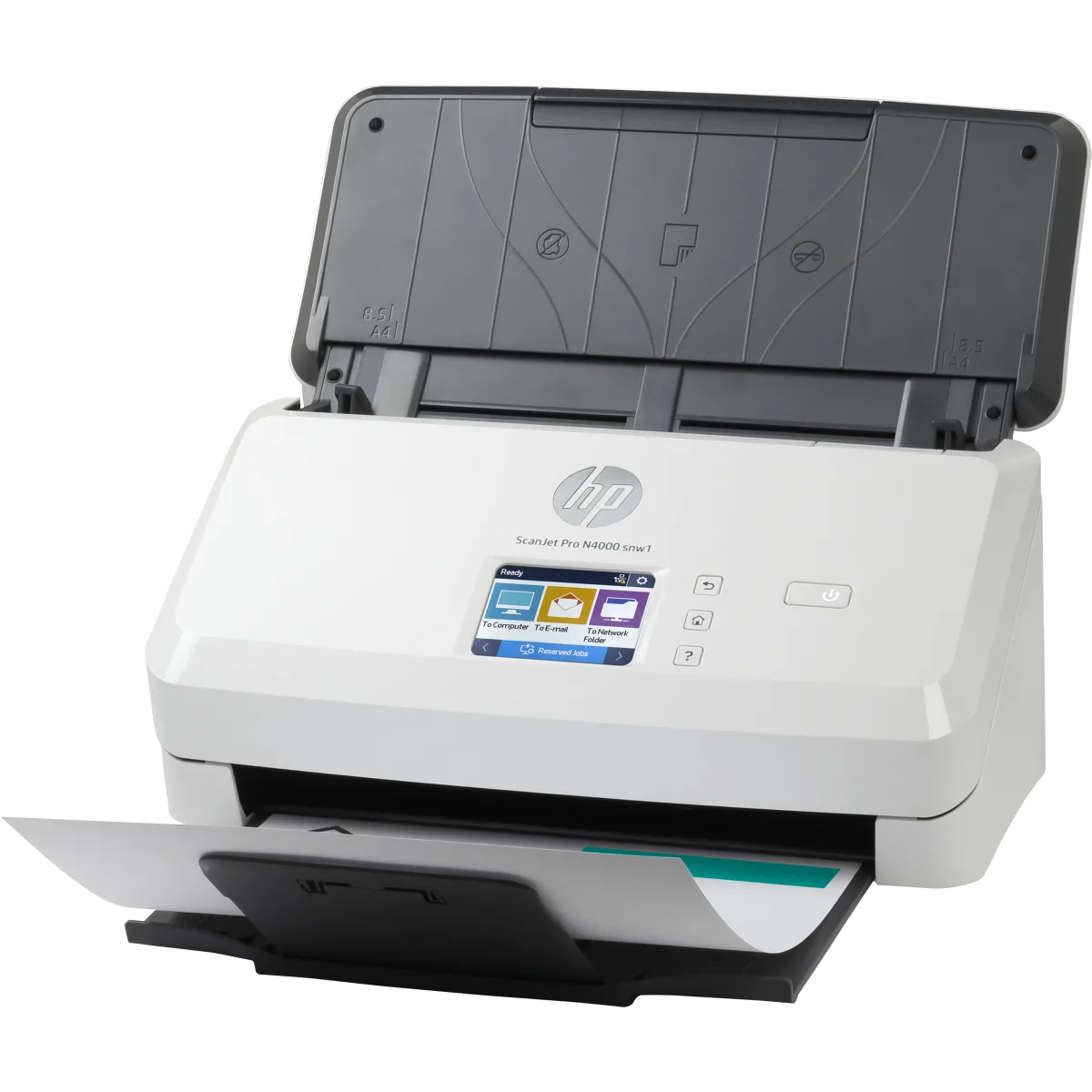 HP ScanJet Pro N4000 snw1 scanner retea Wi-Fi angle