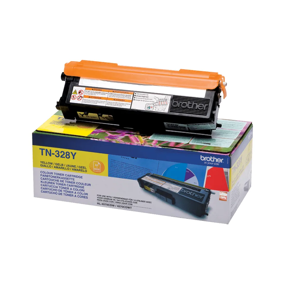 Brother Toner yellow TN-328Y, 6000 pagini, pentru HL-4570CDW/MFC-9970CDW