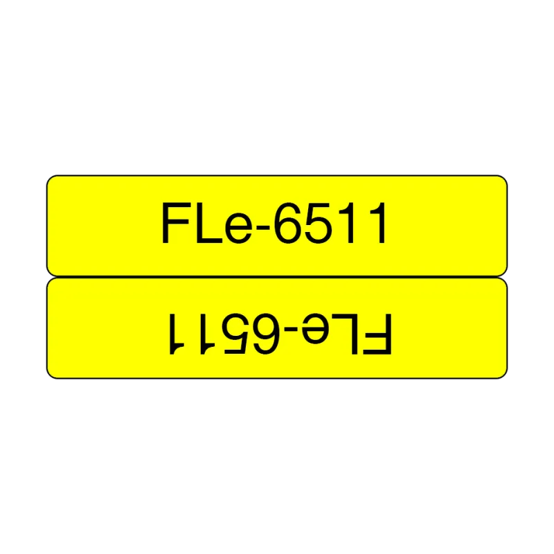 Brother Etichete cabluri FLE-6511 45x21mm negru pe galben
