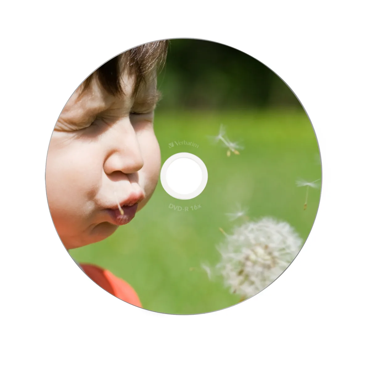 Verbatim DVD-R, 16X, 4.7GB, JC, inkprint angle