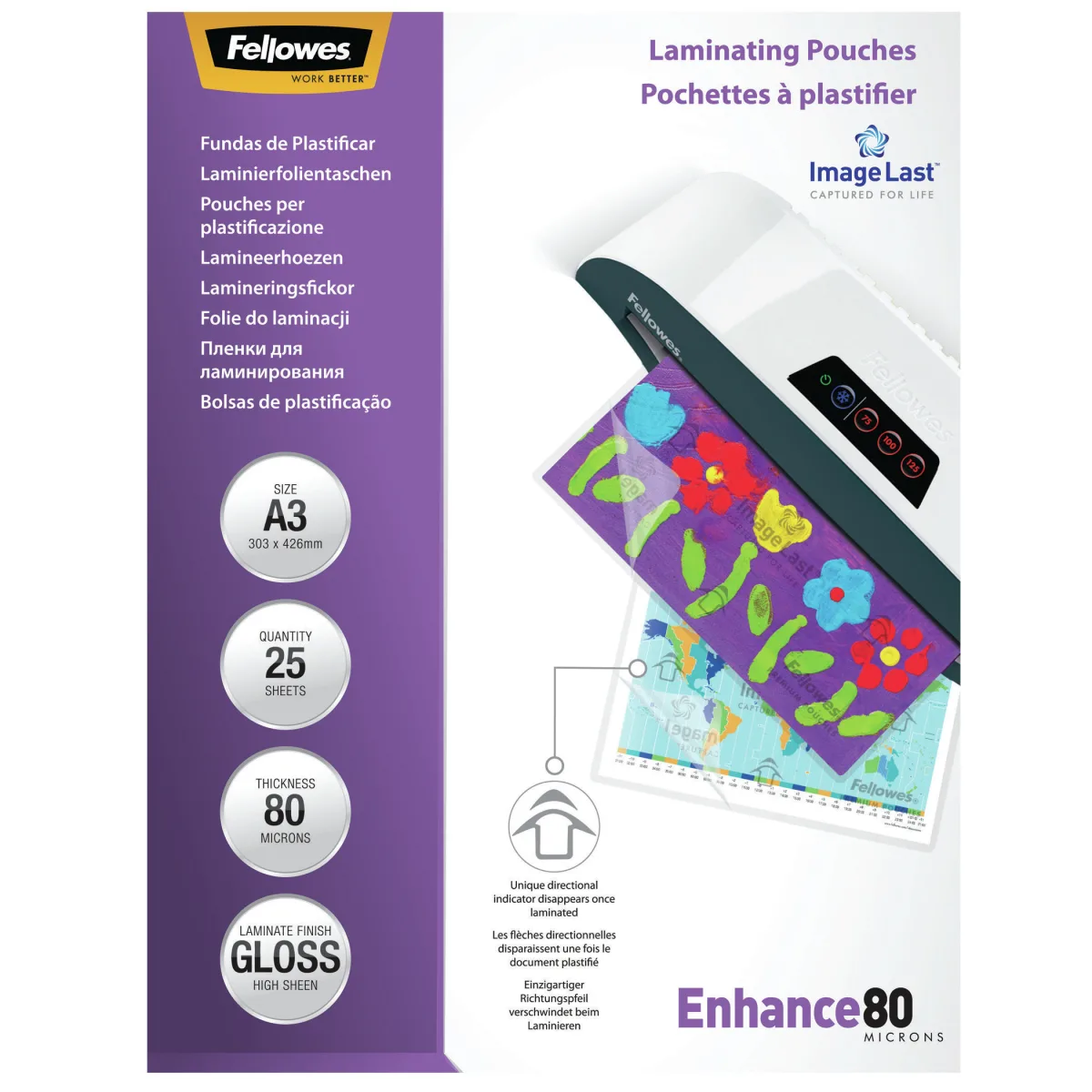 Fellowes Folie laminat A3 80mic 25buc set