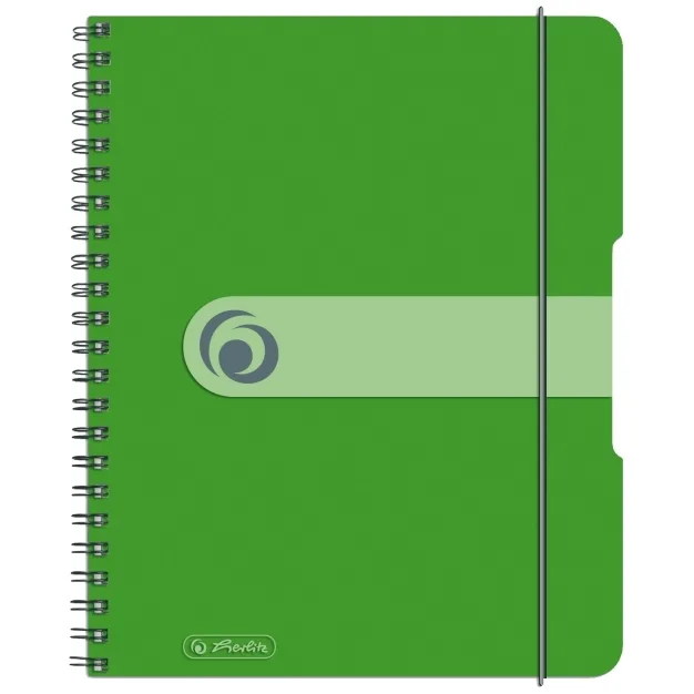 Herlitz Caiet A5 matematica spirala 80 file 80g, 4 perf, verde