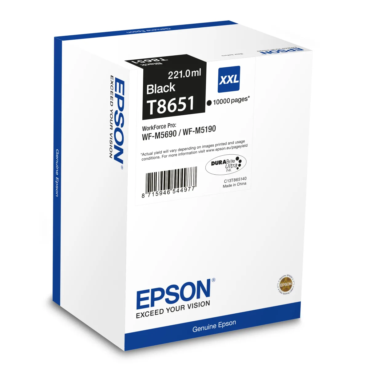 Epson C13T865140 Cartus negru original XXL pt Workforce PRO WF-M5690DWF, 10.000 pag