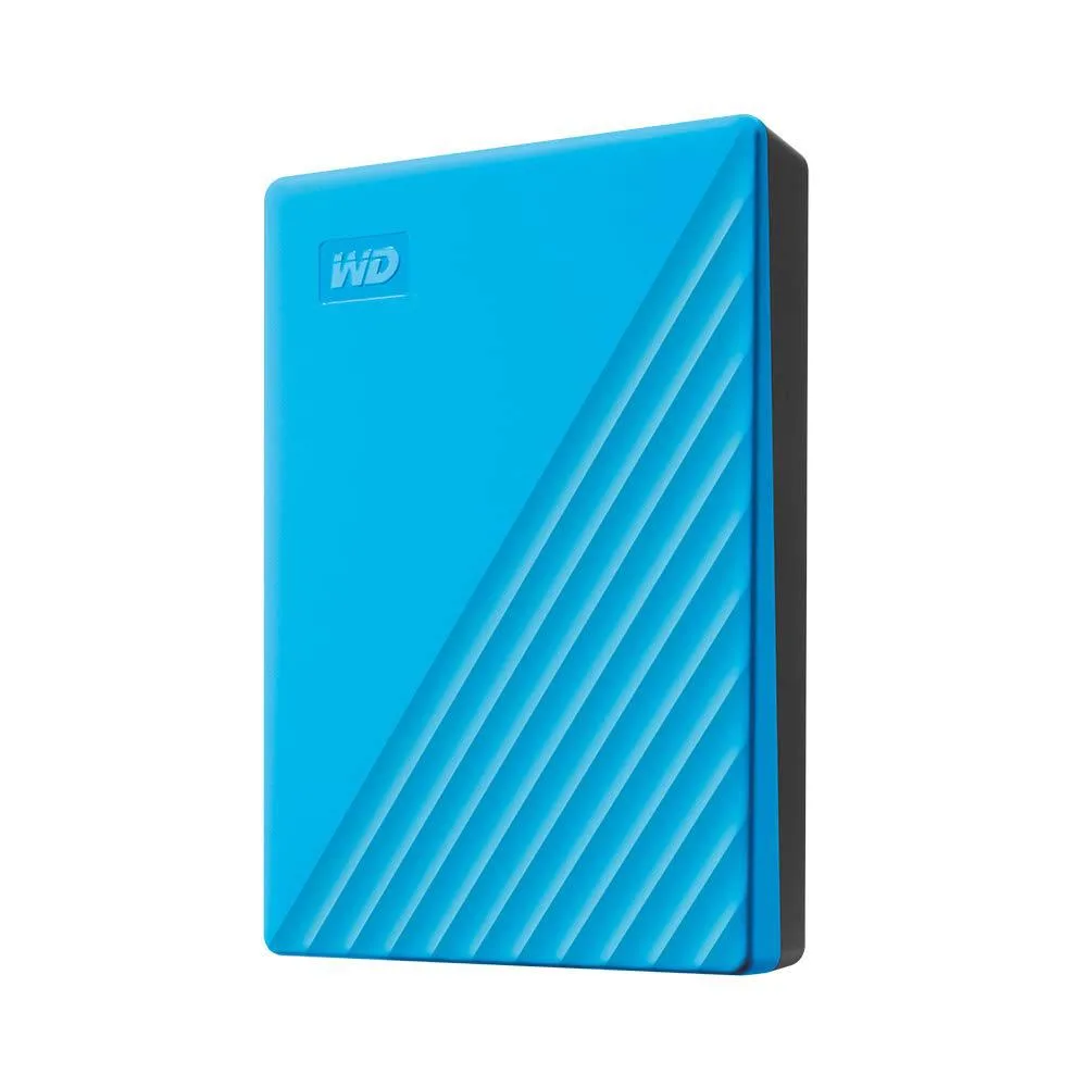 Western Digital My Passport HDD portabil 4TB 2.5inch USB 3.2 slim cripare 256-bit AES albastru 