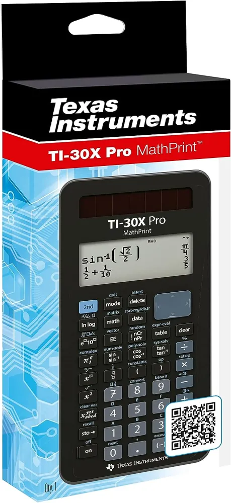 Texas Instruments Calculator Stiintific TI-30X PRO MathPrint, certificat 