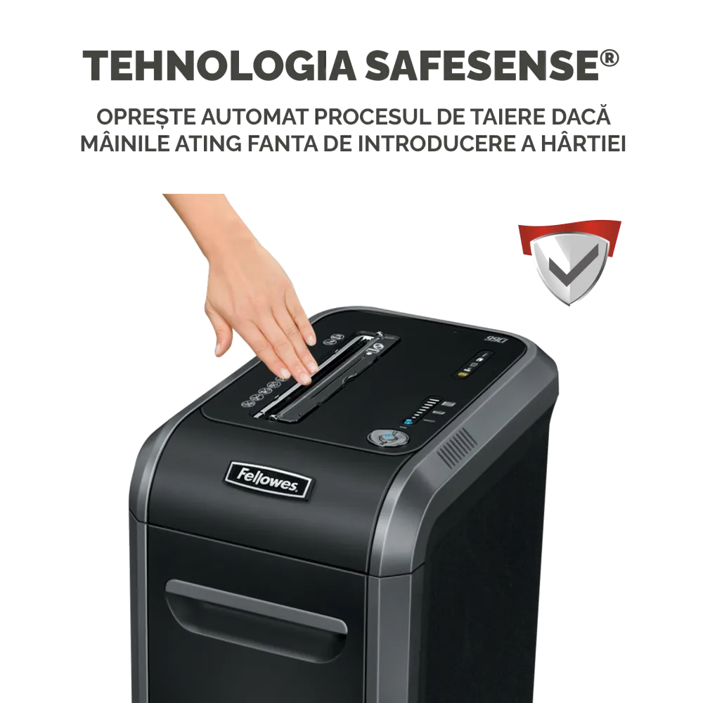 Fellowes Distrugator documente 99Ci, 17-18 coli, particule 4x38 mm, P-4, cos 35L 
