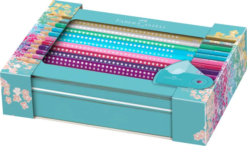 Faber-Castell Set Sparkle 20 creioane colorate cu ascutitoare sleeve 