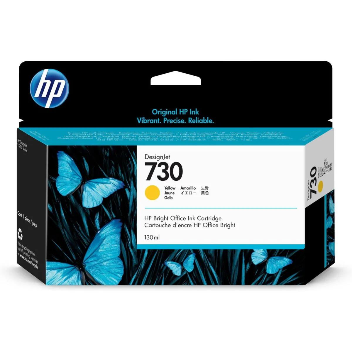 HP 730 130-ml Yellow Ink Crtg