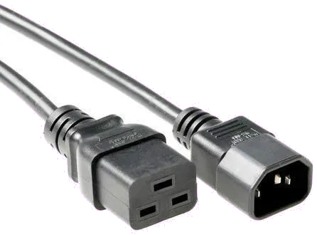 MicroConnect Prelungitor alimentare C19 la C14 0.5m negru