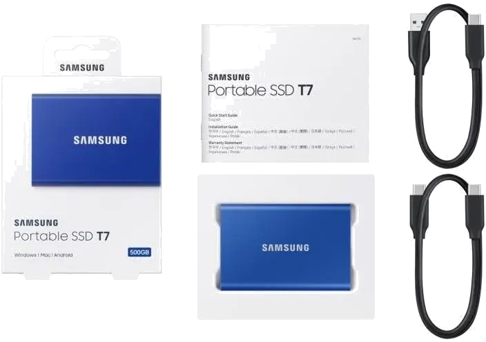 Samsung SSD Extern 1TB USB 3.1 Blue SSD 