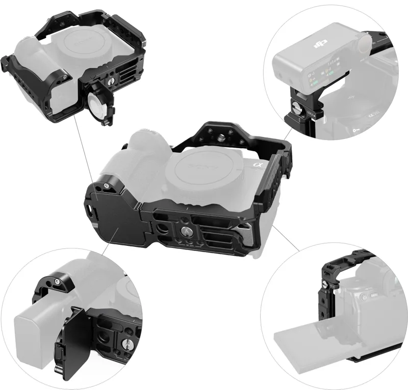 SmallRig Cage 5583 Sony A7R V, A7 IV si A7S III, slot AirTag si Arca 