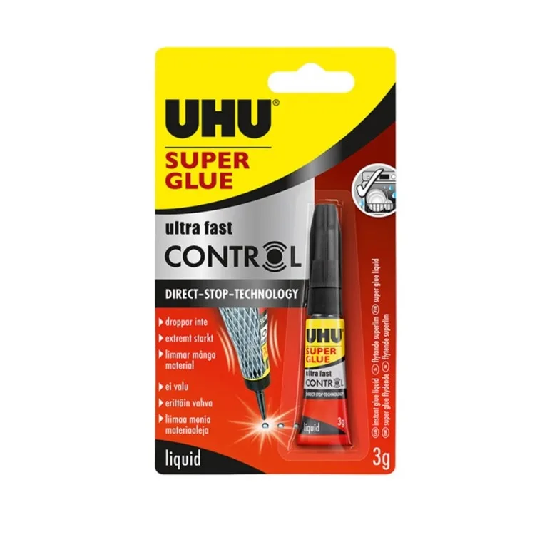 UHU Super Glue Control 3g cu dozare Direct Stop