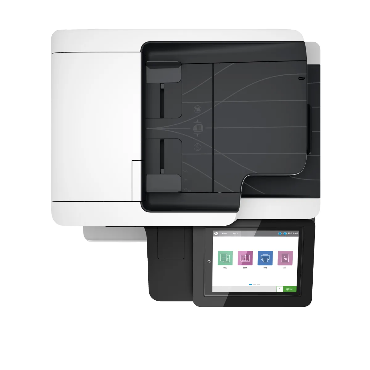 HP LaserJet Enterprise M528f multifunctional mono fax (1PV65A) angle