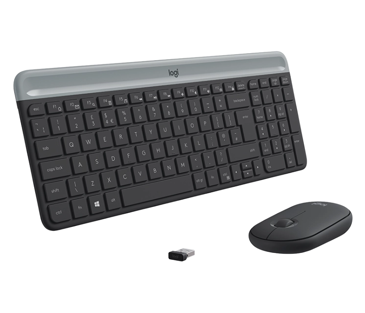 Logitech MK470 Wireless Keyboard si Mouse Combo, Grafit, US 