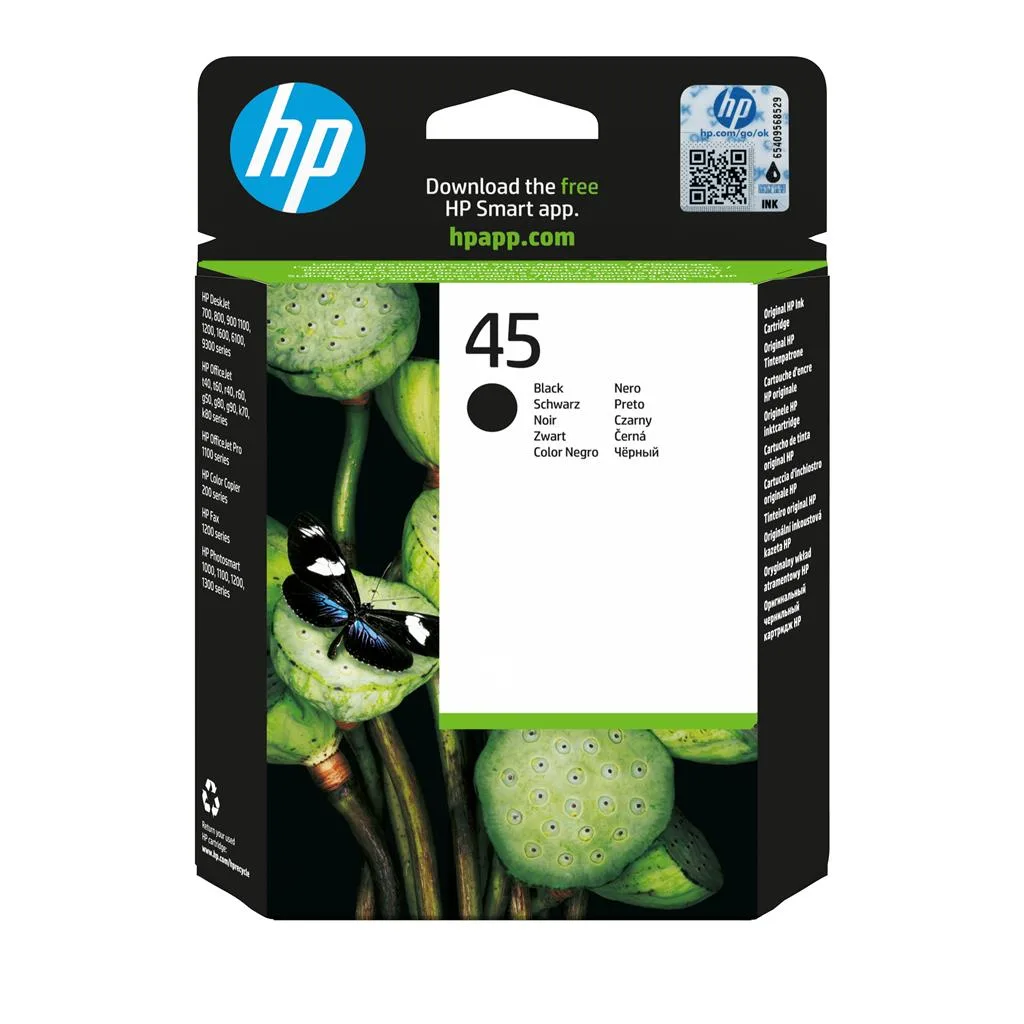 HP 51645AE Cartus inkjet No.45 black ORIGINAL, 42ml, 840pag