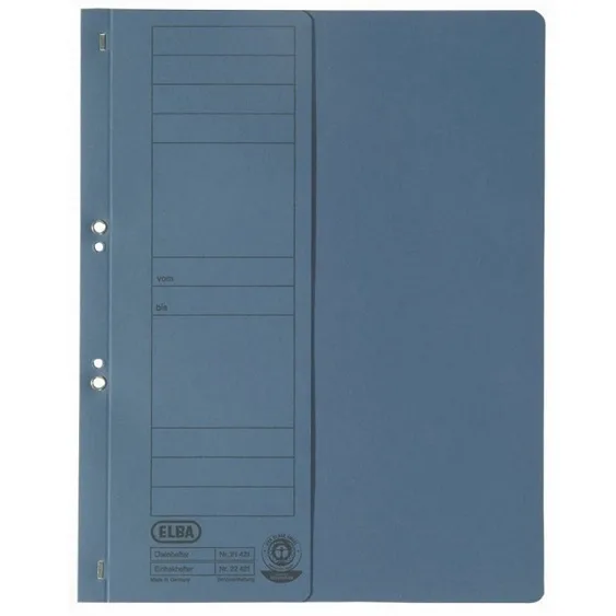 Elba Dosar incopciat A4 capse 1/2 albastru 250g/mp Blue Angel