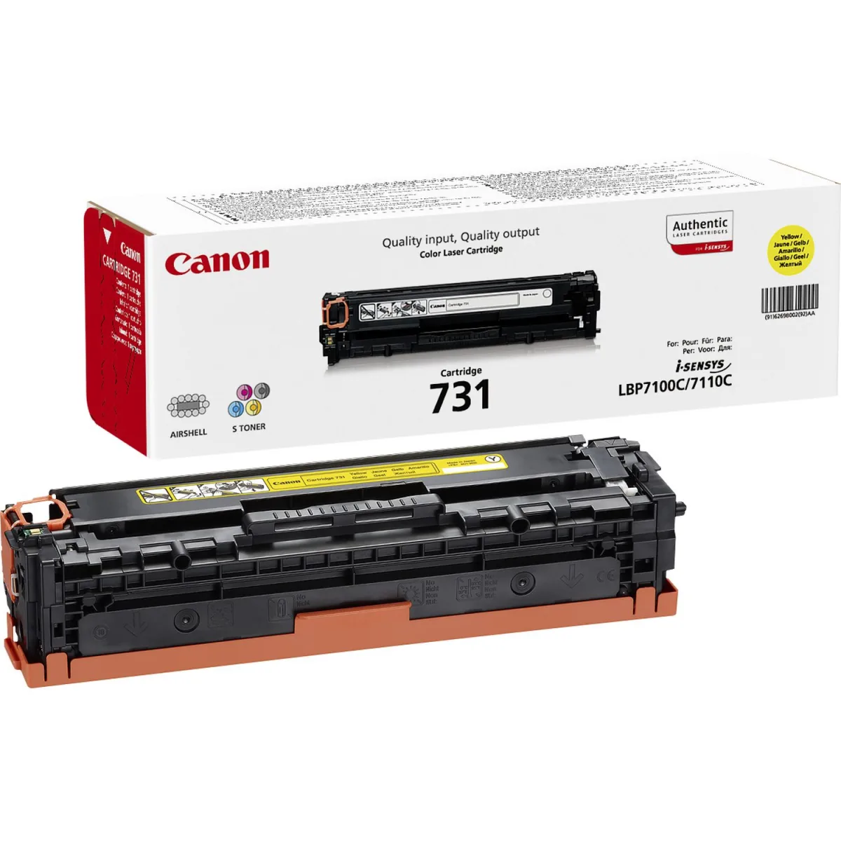 Canon CRG-731Y Cartus toner original, Yellow, pt. LBP7100C, LBP7110C, MF8230, 1500 pag