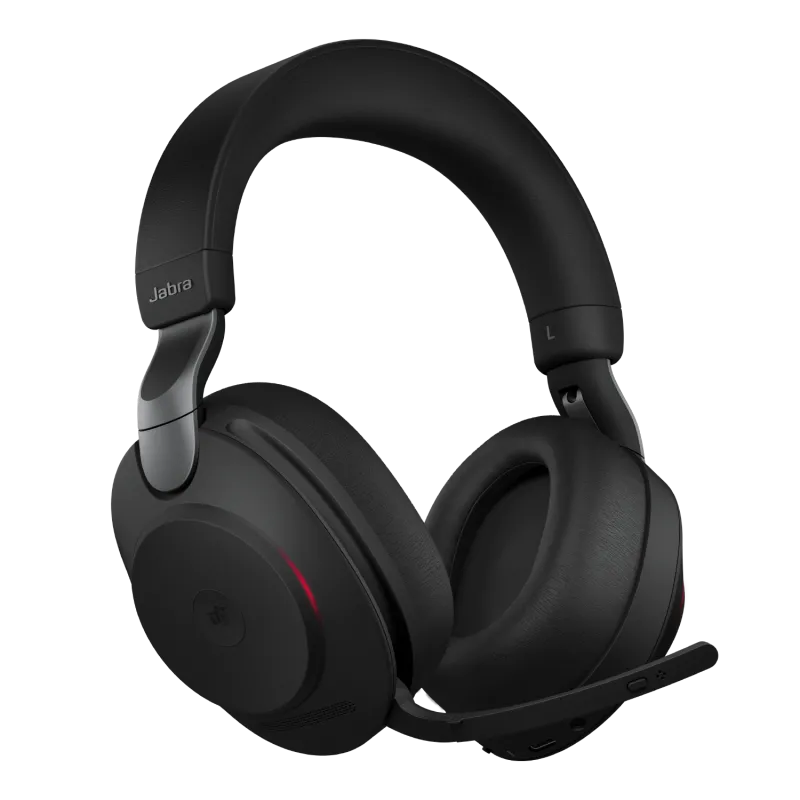 Jabra Casca EVOLVE2 85 MS 28599-999-889, binaural, Over-the-Ear, Dual Bluetooth, USB-C, stand incarcare 