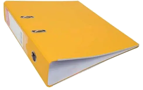Noki Biblioraft plastifiat 5cm galben, margini metalice 