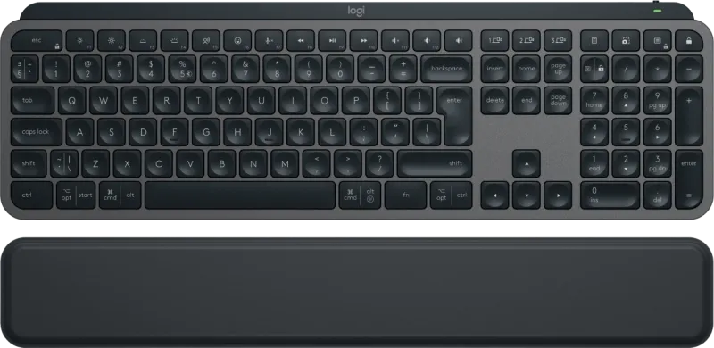 Logitech MX Keys S Plus US International, Graphite, cu Palm Rest