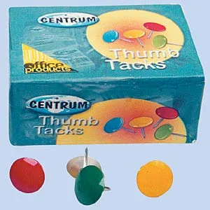 Centrum Pioneze metal colorate marimea 2 100buc/cutie