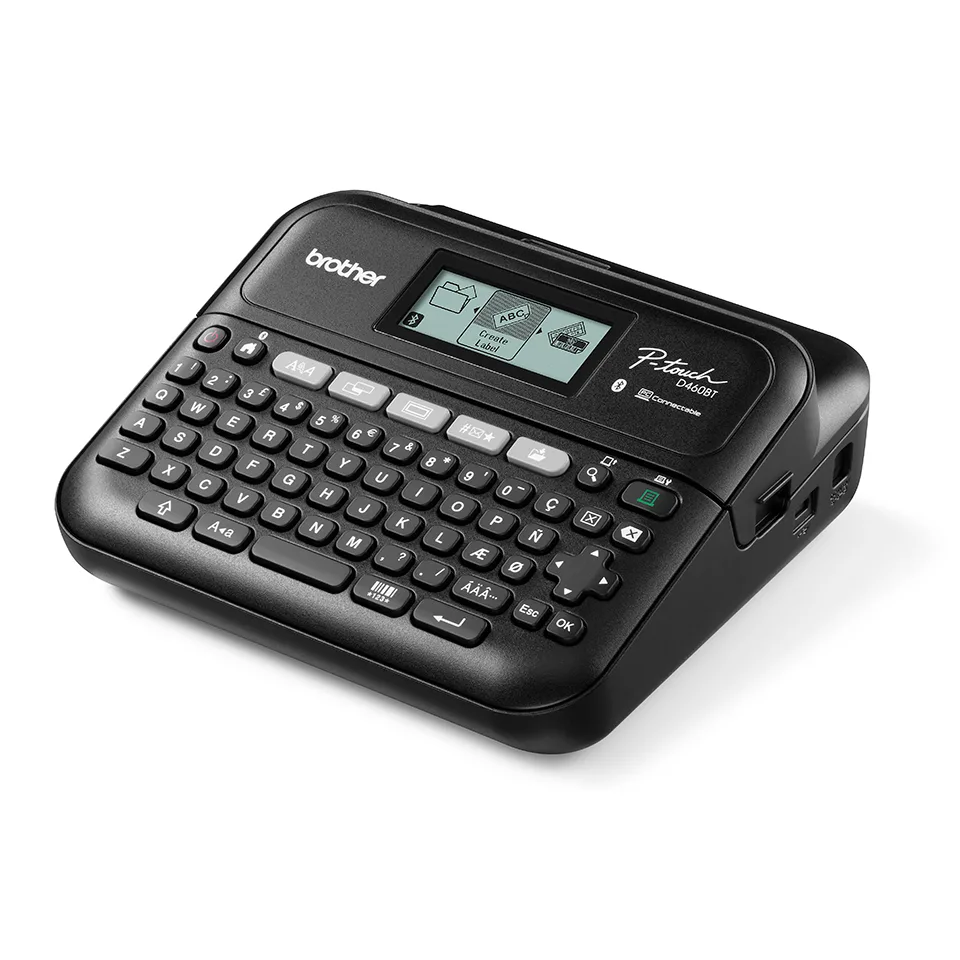 Brother Imprimanta etichete desktop PT-D460BTVP 180 dpi 30 mm/s USB Bluetooth TZe 18mm angle