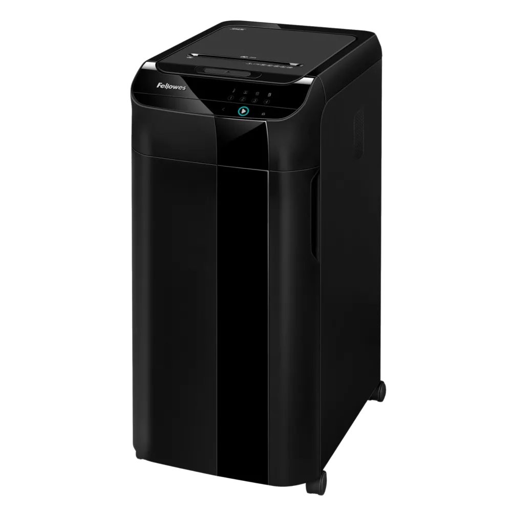 Fellowes Distrugator documente AutoMax 600M, ADF 600 coli, 14 coli manual, 2x12 mm, P-5, cos 83L