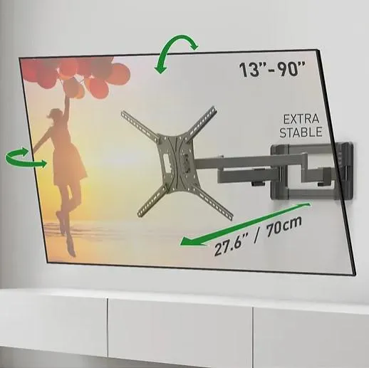 Barkan Suport TV perete full motion 2 brate 13-90inch 60kg