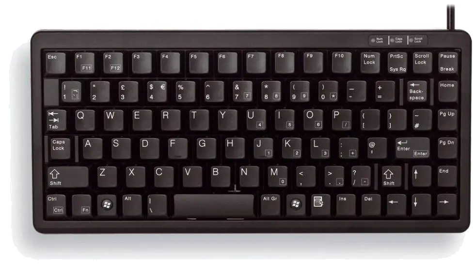 Cherry G84-4100 compact keyboard EU, black, USB, US International 