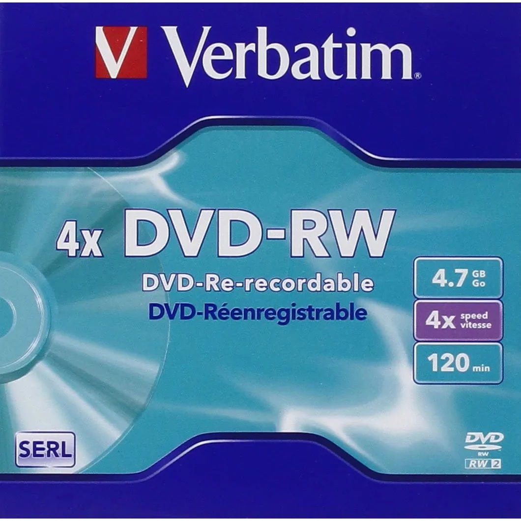 Verbatim DVD-RW 4x, 4,7 GB Matt Silver, Slim Case lifestyle