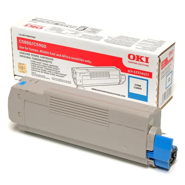 43324423 Toner original Cyan pt OKI C5800, C5900, C5550 M