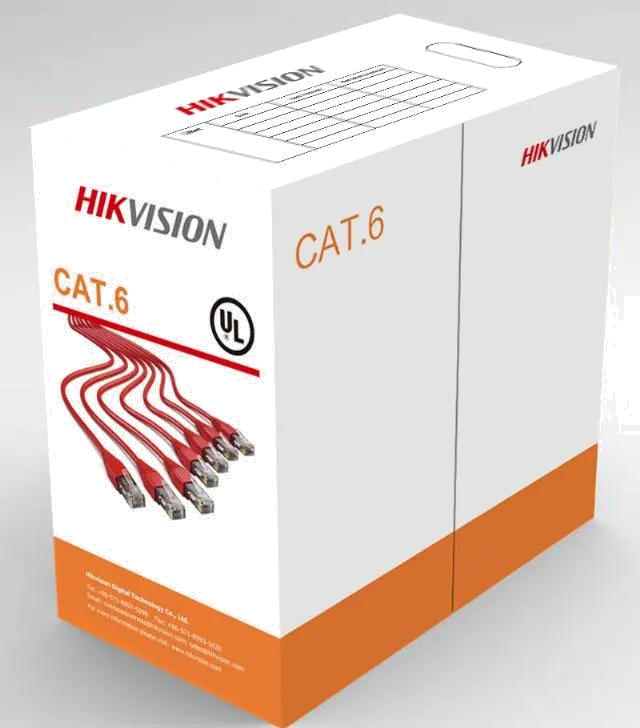 Hikvision Cablu U/UTP cat.6, 4x23AWG, material cupru integral, ANSI/TIA-568-C.2 PVC, 305m