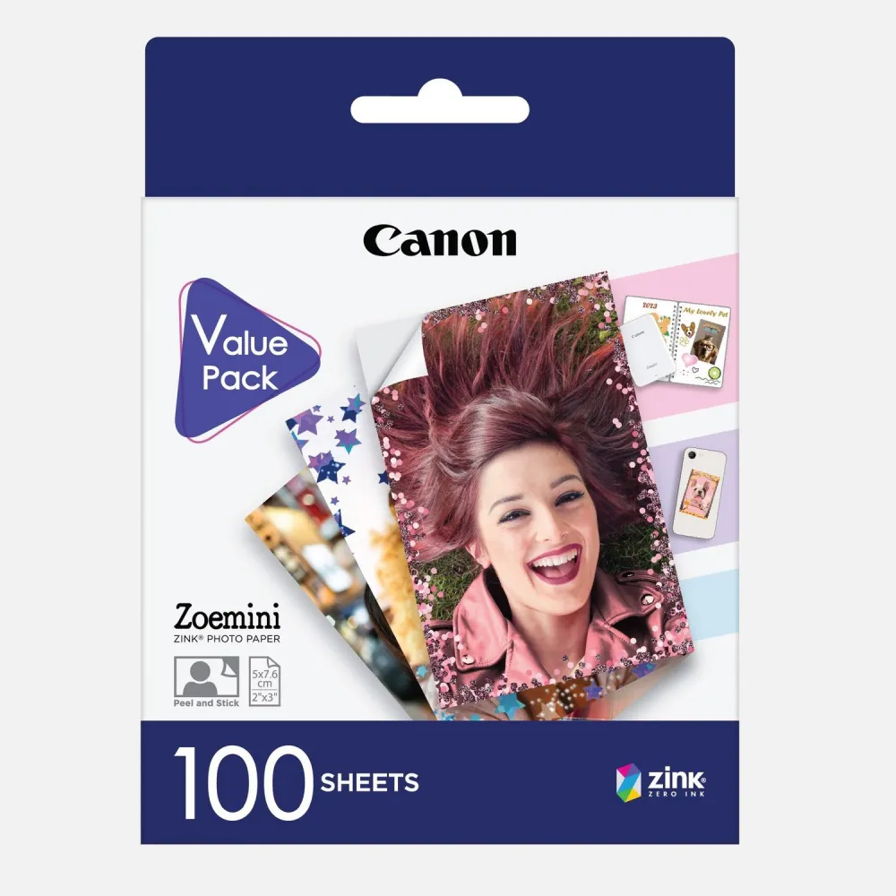 Canon Hartie foto ZINK 5x7.6 cm Zoemini ZP-2030, 100 poze