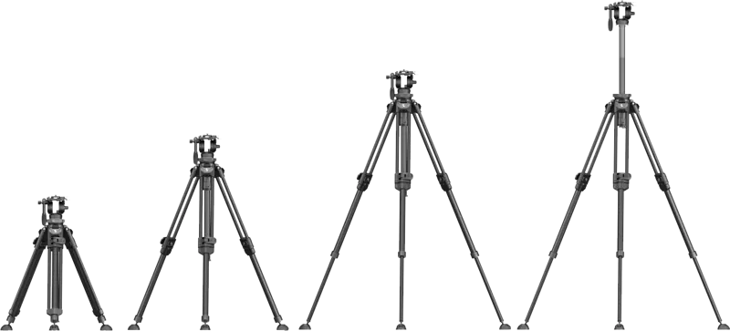 SmallRig 4420 Kit trepied video ușor AD-50 Pro fibră de carbon 