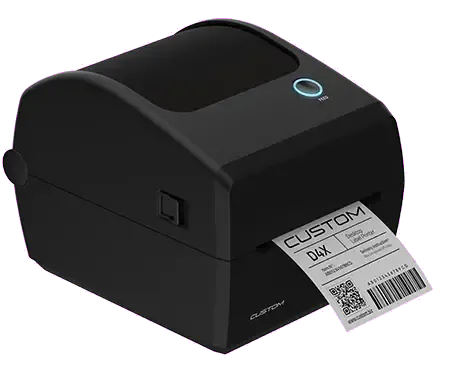Custom D4X imprimanta termica etichete 203 dpi USB LAN Bluetooth 