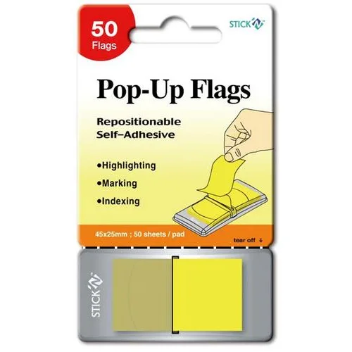 Hopax Pop-Up Index plastic 45x25mm 50 file