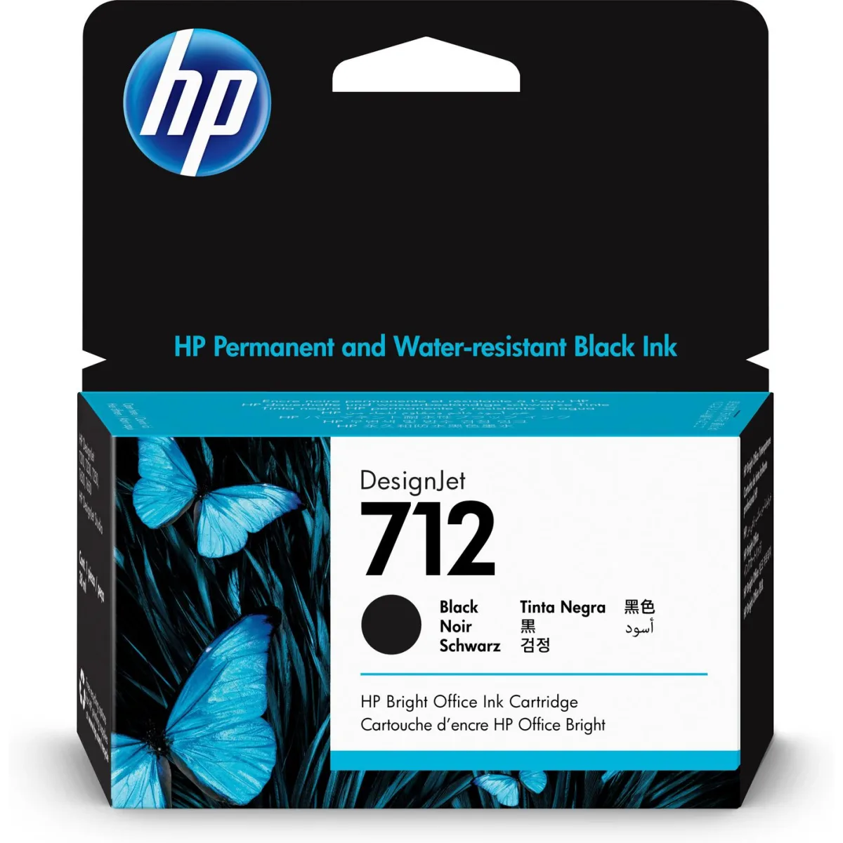 HP 712 cartus negru pigment 38 ml DesignJet