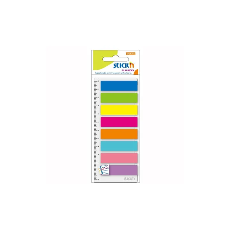 Hopax Index plastic 45x12mm 8 culori neon