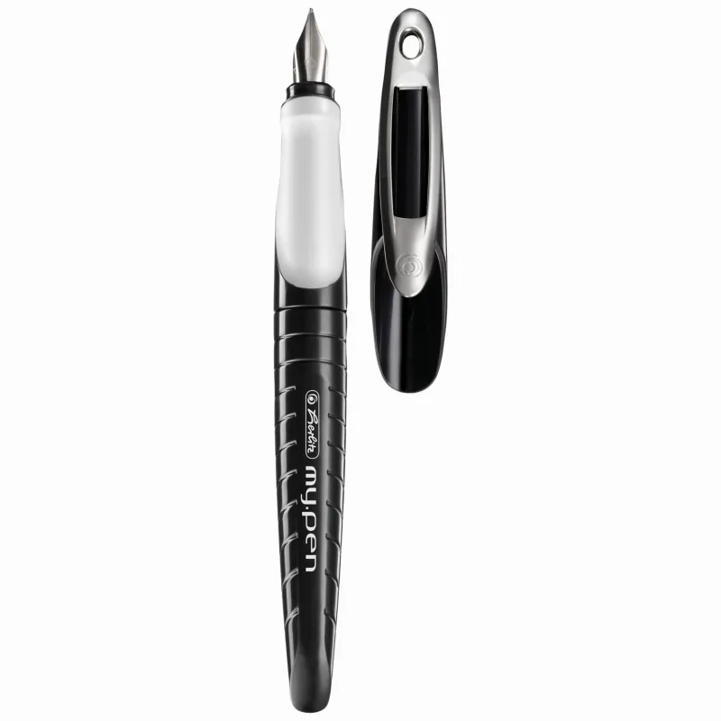 Herlitz Stilou MyPen penita M grip ergonomic negru/alb