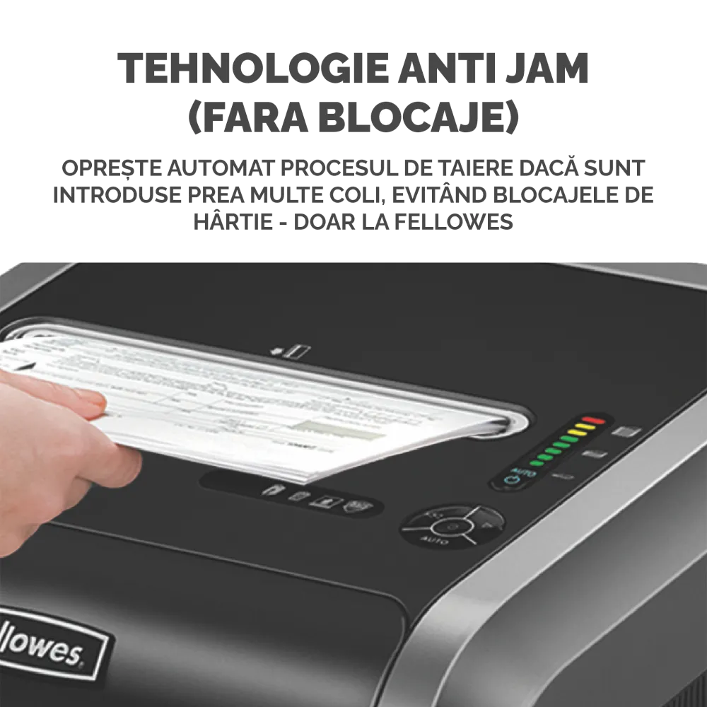 Fellowes Distrugator documente 225Mi, 16 coli, microparticule 2x12 mm, P-5, cos 60L 