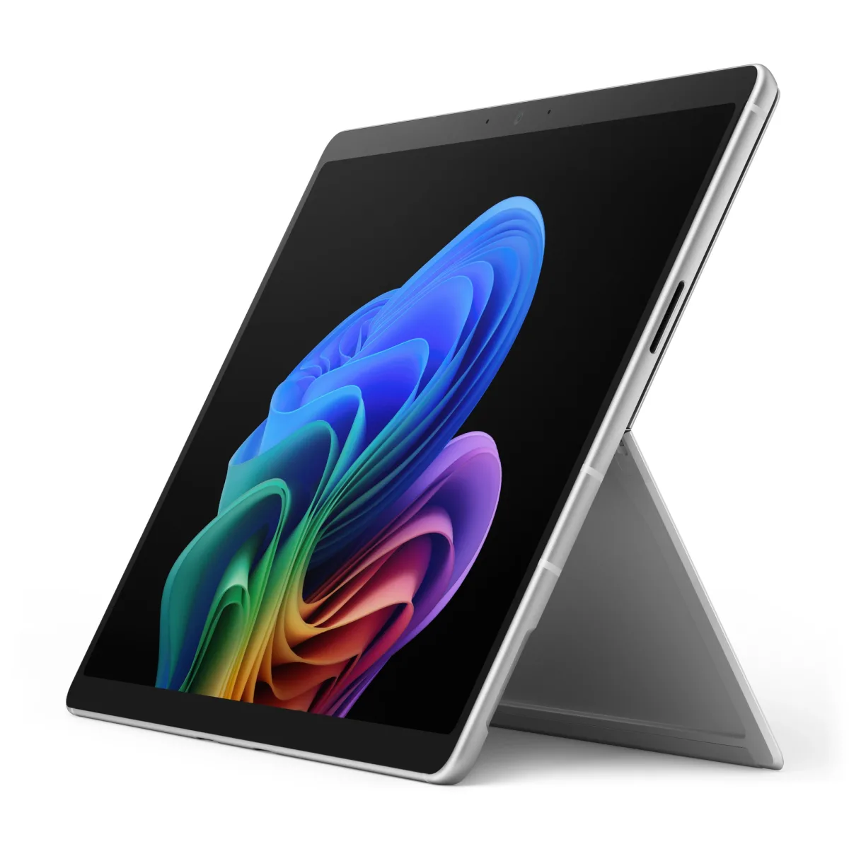 Microsoft Surface Pro 12 Copilot+ PC OLED 13 inch, Core Ultra 7 366H, 32GB RAM, 512GB SSD, Platinum, fara alimentator angle