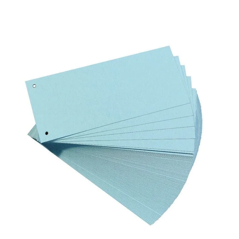 Office Separatoare carton 100 x 240mm albastre, set 100 bucati