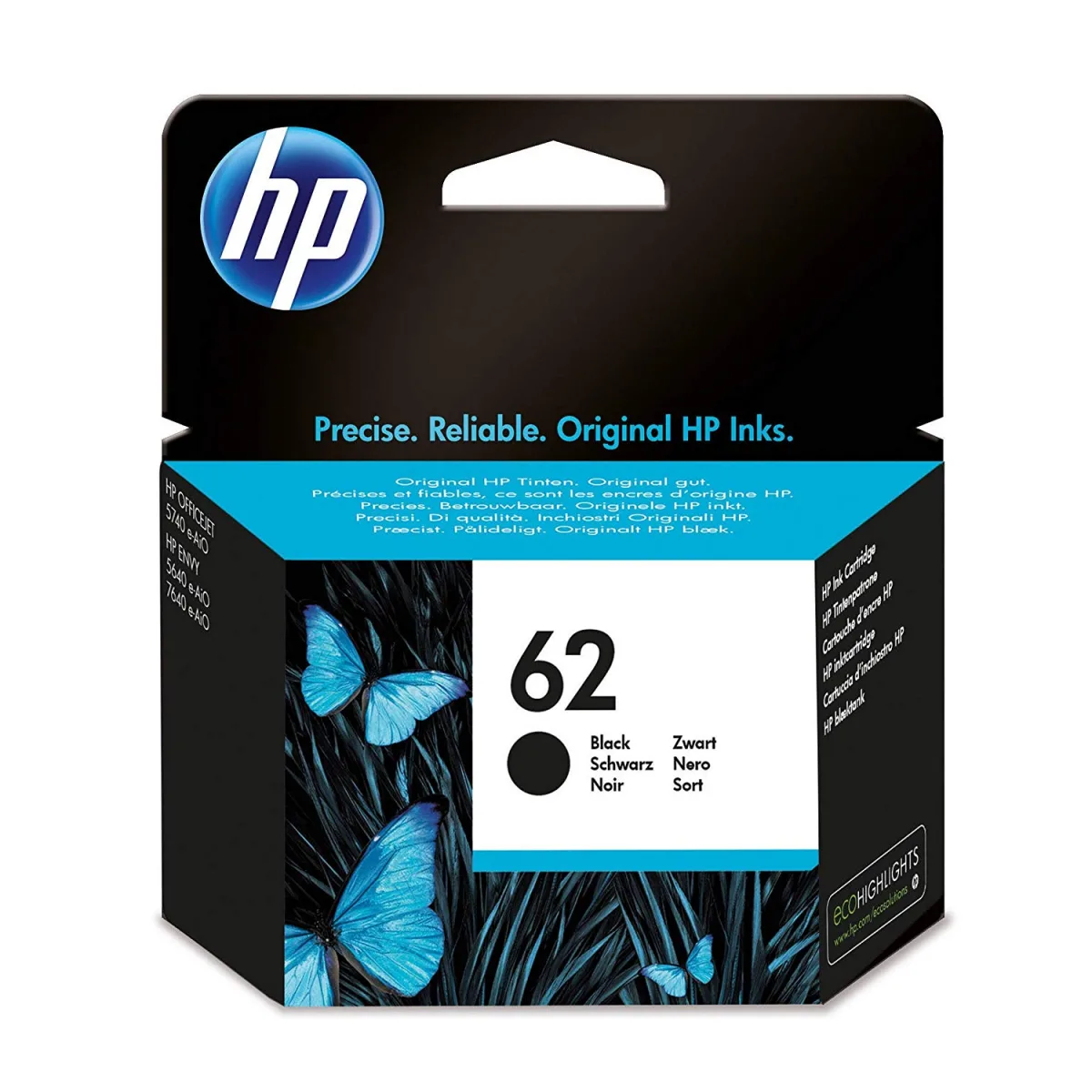 HP C2P04AE Cartus cerneala No. 62 standard negru original, 0.2k