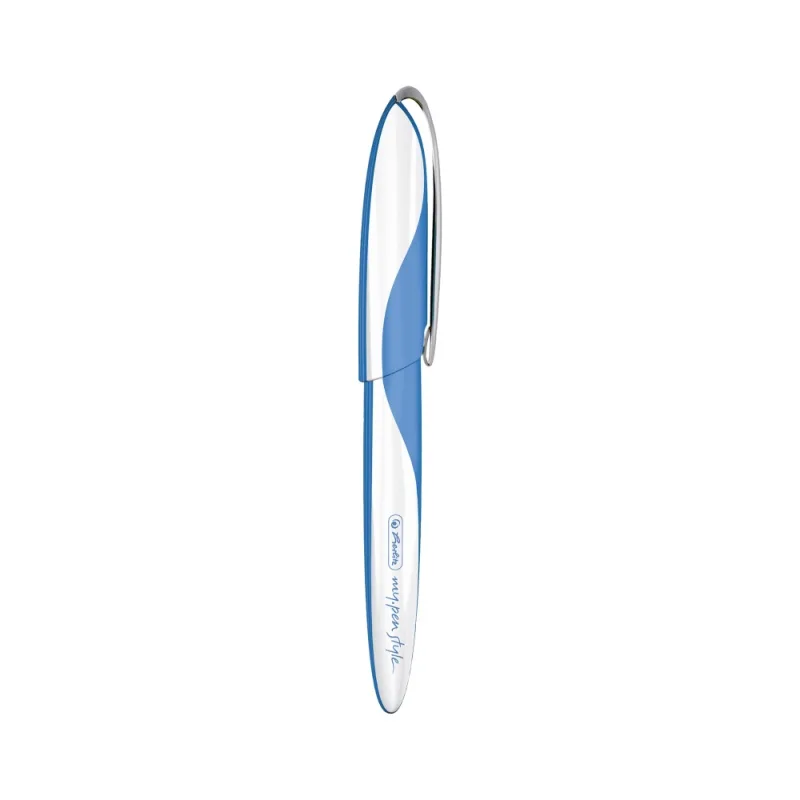 Herlitz Stilou MyPen Style penita M grip ergonomic alb/albastru