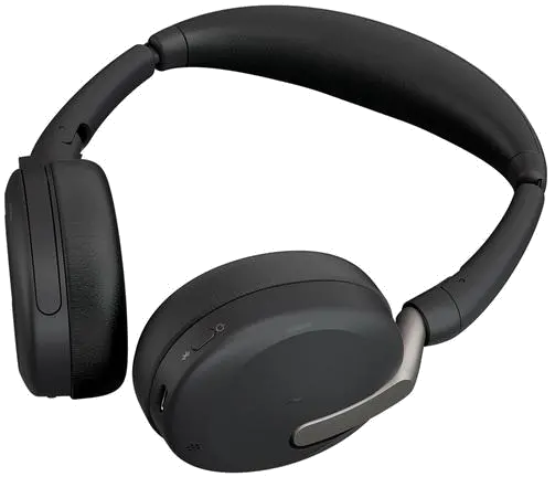 Jabra Casca EVOLVE2 65 Flex MS 26699-999-989, binaural, pliabila, Bluetooth, USB-A, stand incarcare 