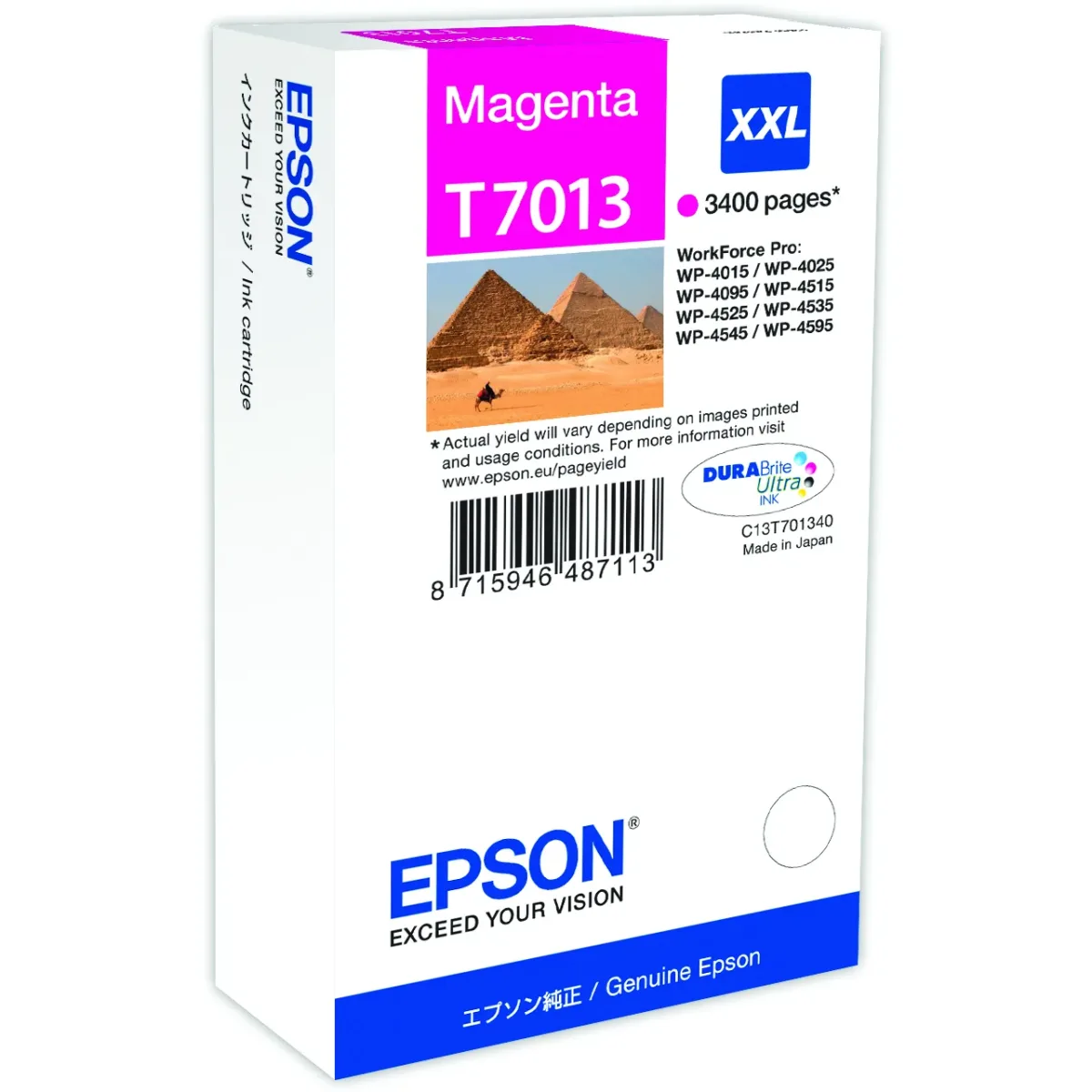 Epson T70134010 Cartus inkjet Magenta XXL pt WP4000/ 4500, 3400pg