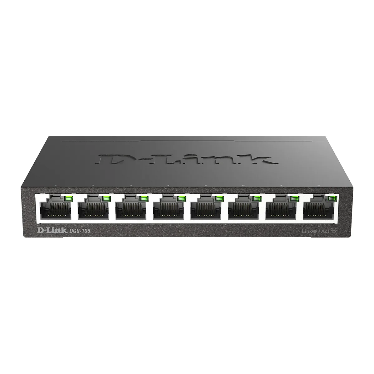 D-Link Switch 8-port 10/100/1000Mbps, Carcasa metalica