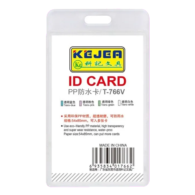 Office Suport vertical waterproof pentru card 55x85 mm transparent