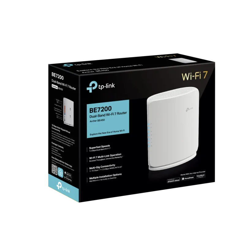 TP-Link Archer BE450 Router Wi-Fi 7 Dual-Band BE7200 