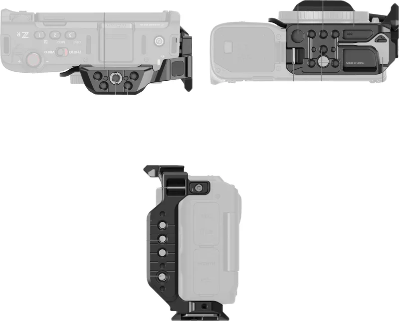 SmallRig Half Cage Nikon ZR 5905, HawkLock, Arca, NATO, negru 